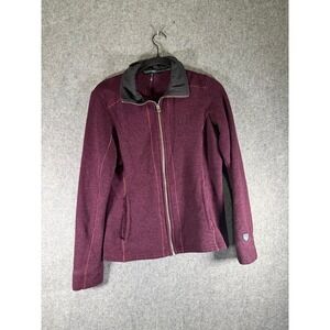 Kuhl Savannah Womens Medium Full Zip Fleece Jacket Burgundy Purple 4143 F19